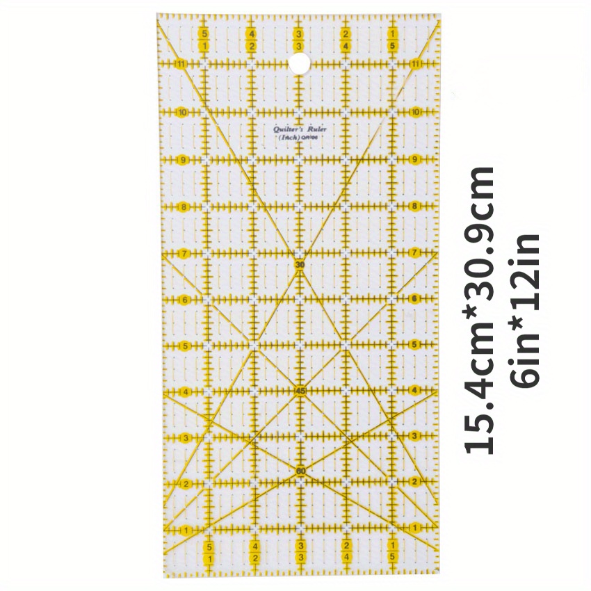 2.5 X 12 Inch Non-slip Quilting Ruler