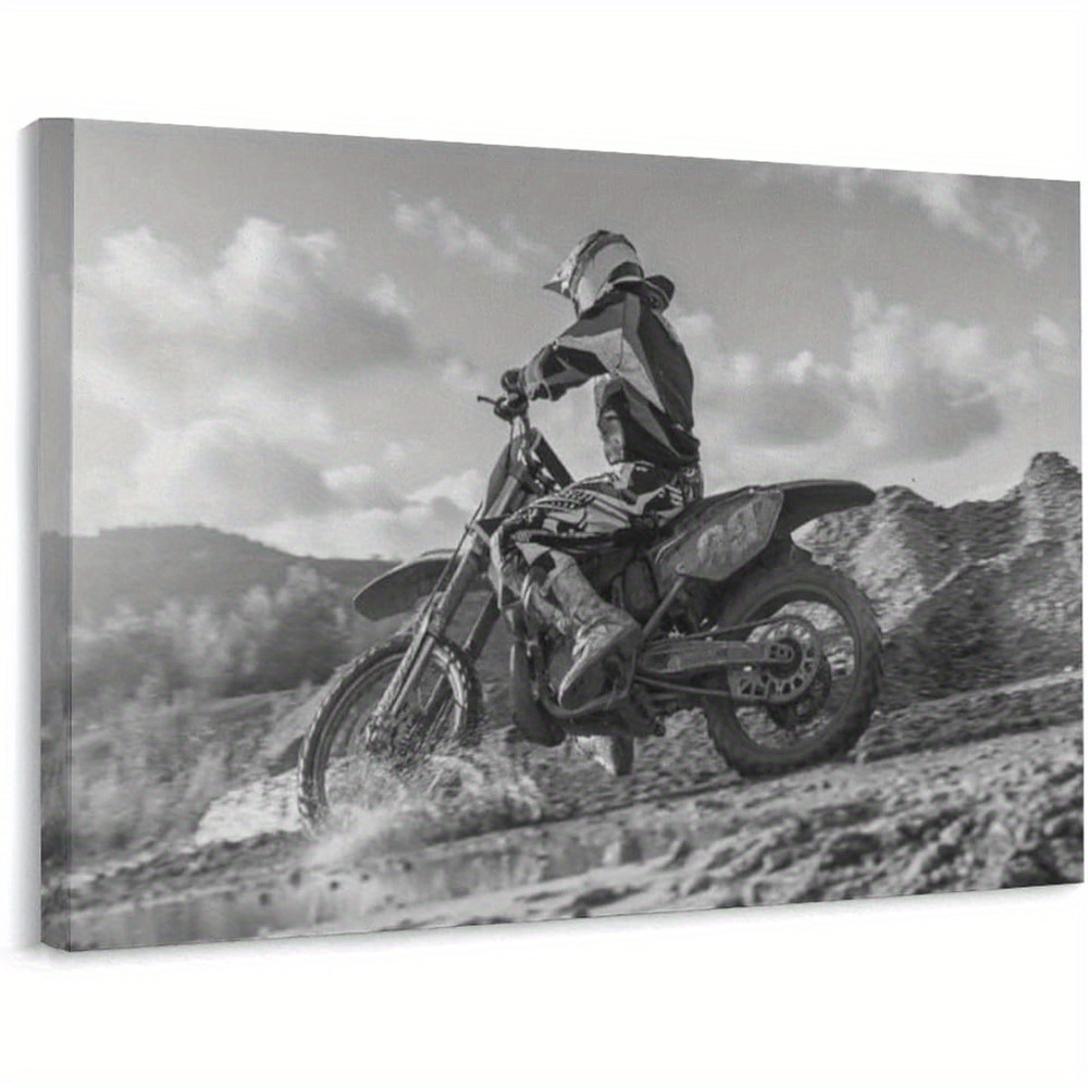 Poster De Moto Cool Poster De Moto Tout terrain Poster Cool Sur Toile D coration Murale Moderne Pour Chambre Coucher Style Imitation Tissu