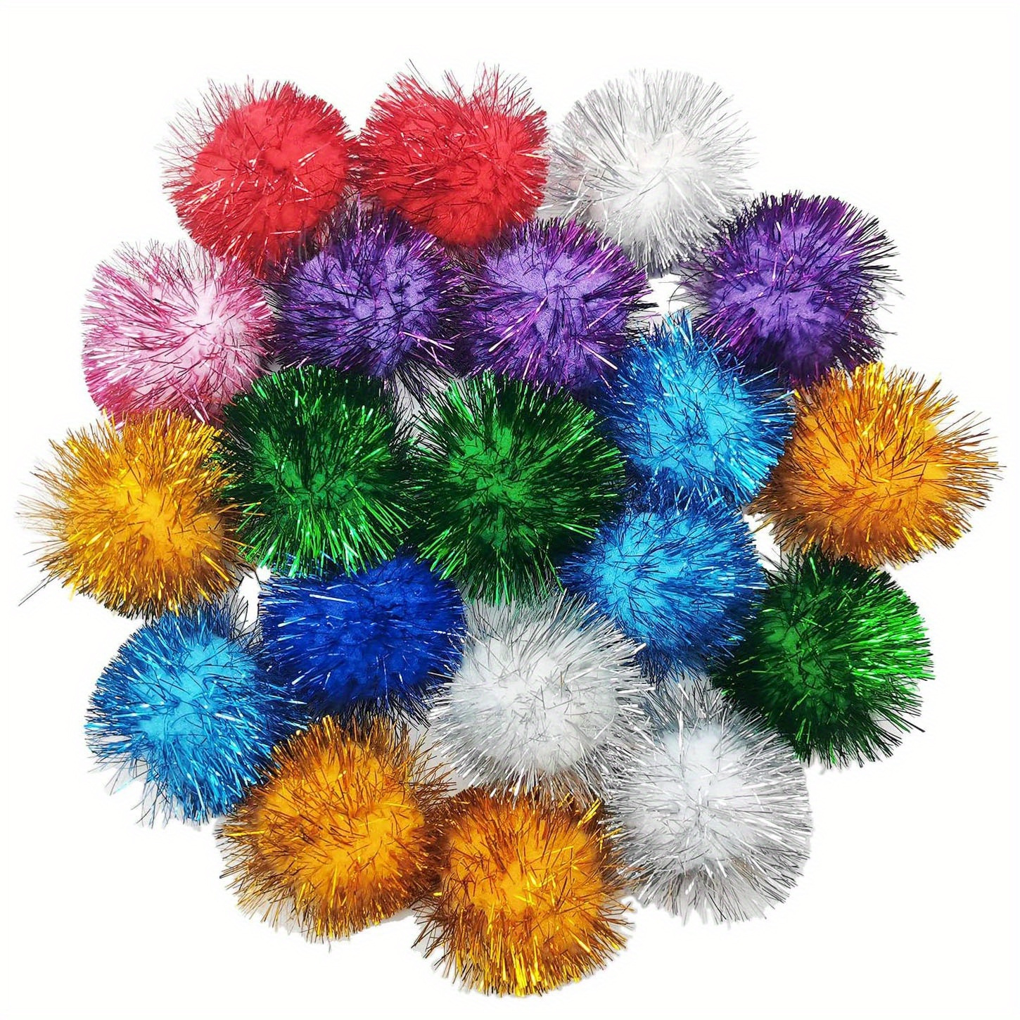 Glitter Pom Poms Bulk Saver - Art & Craft from Early Years Resources UK