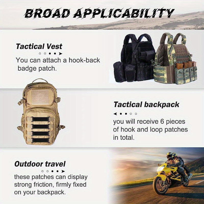 Molle Patches Attachment Hook and Loop Panel Tactical-Patch