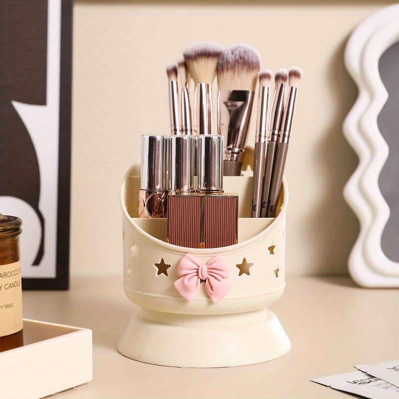 Cute Pencil Case Standing Pen Holder Makeup Brush Storage - Temu