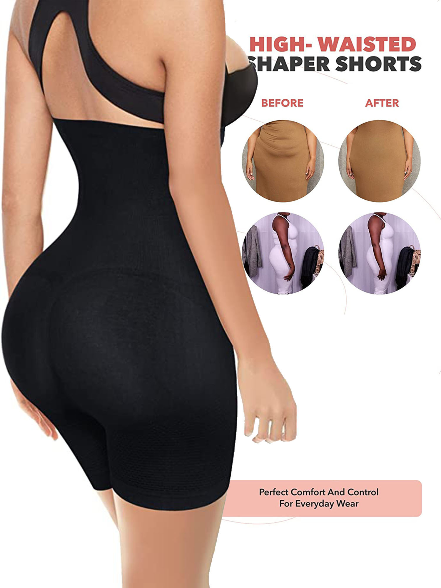 Shapewear Body Suits for Women Shorts High Waist High Compression