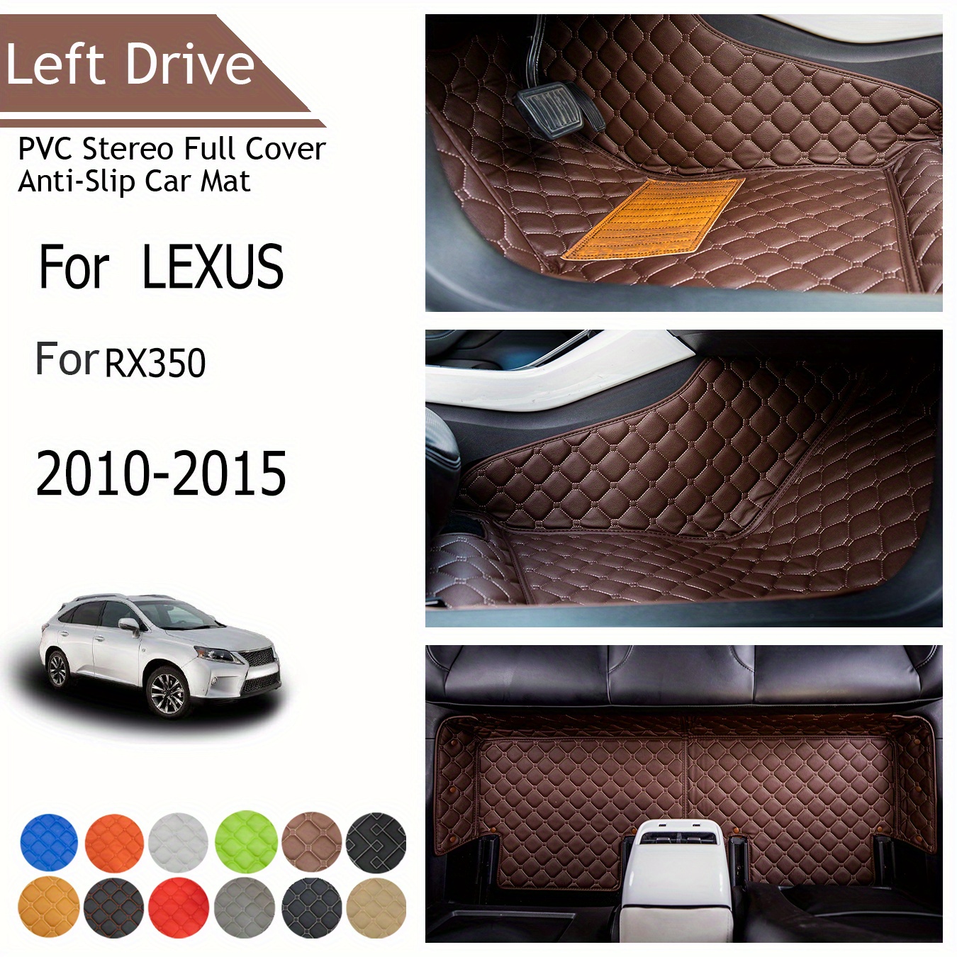 

Tegart [lhd]for Lexus For Rx350 2010-2015 3 Layers Pvc Stereo Full Cover Anti-slip Car Mats