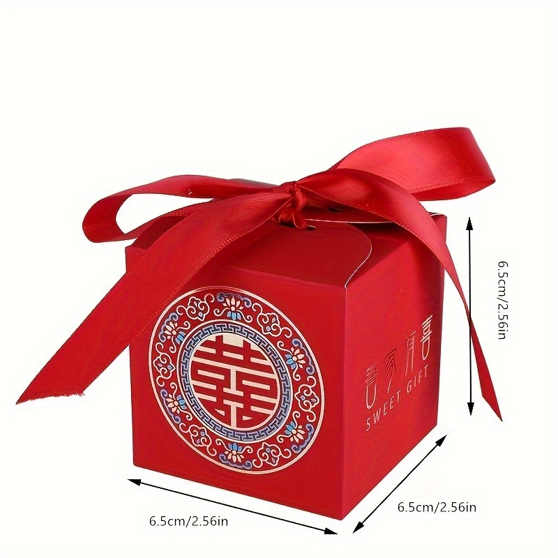 Christmas Candy Boxes Empty For Treat Boxes With Ribbon Red - Temu