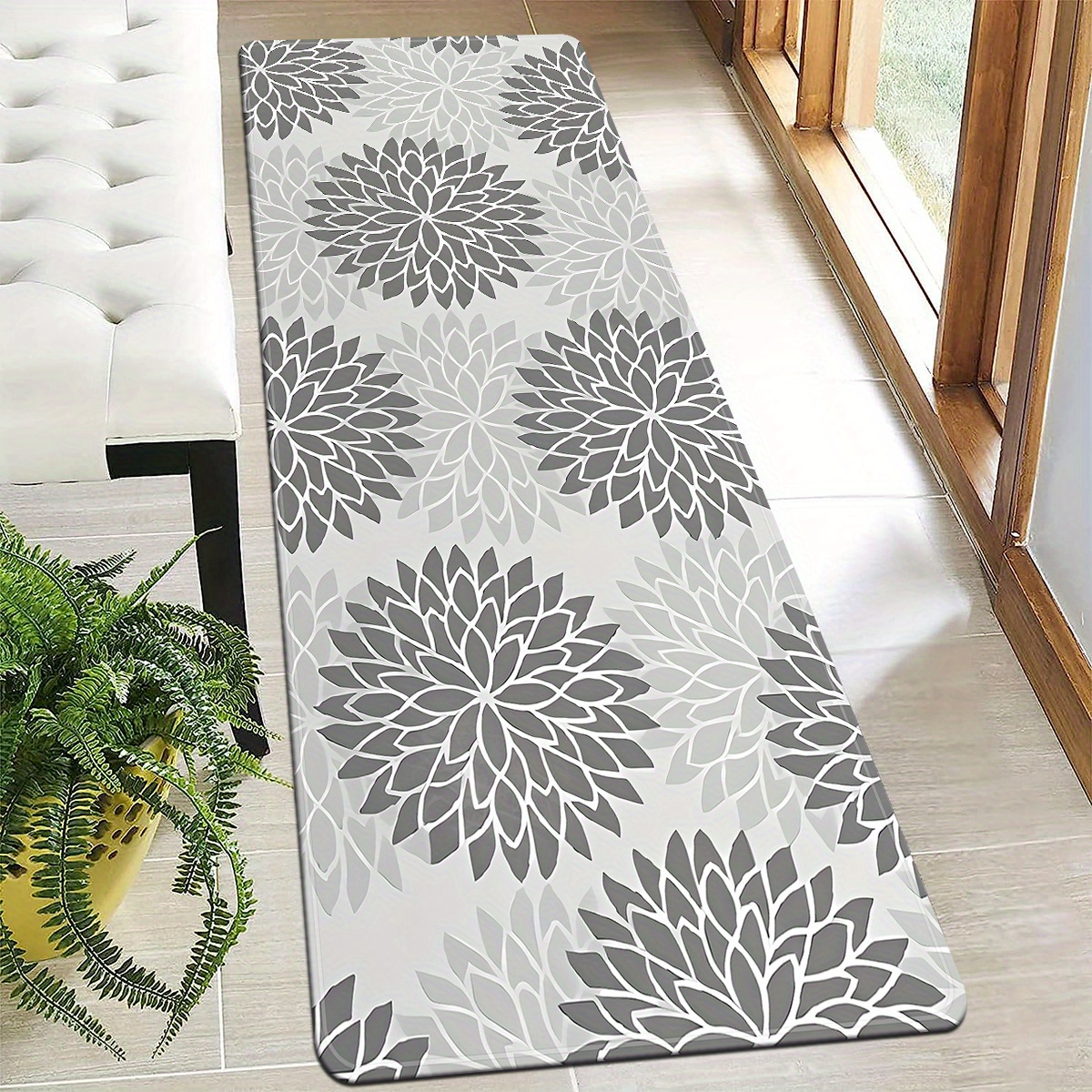 Non slip Soft Moroccan Area Rug Low Pile Floral Indoor - Temu