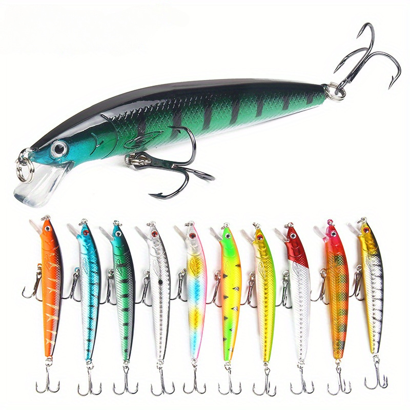 Floating Mini Minnow Bionic Treble Hook Plastic Hard - Temu