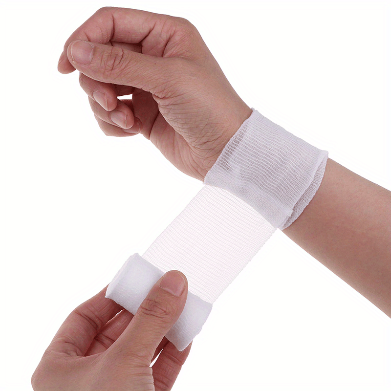 Cotton Gauze Bandage Rolls - Breathable Wound Dressing For First Aid