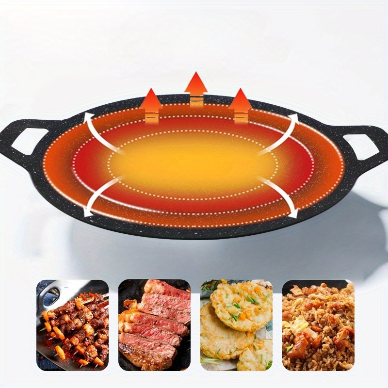 Non-stick Bbq Pan For Steak And Teppanyaki - Smokeless Grill And Barbecue  Utensils For Outdoor Cooking - Kitchen Accessories - Temu