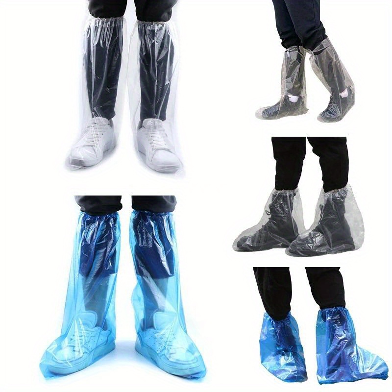 Cubiertas de zapatos desechables impermeables de plástico, Protector de  piso de alfombra de día lluvioso, cubierta
