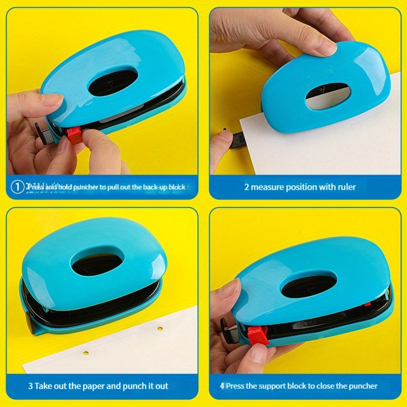 1pc Single Hole Punch 3/8inch Heavy Duty Hole Puncher Portable Paper Punch  Handheld Long Hole Punch Metal Hole Punch Tool For Paper Cards Plastic  Cardboard
