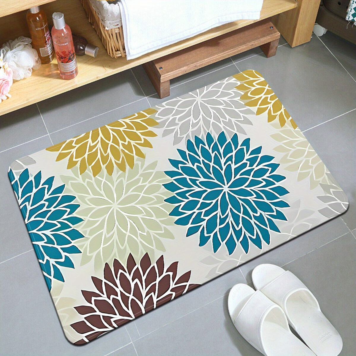 Make Your Living Room Look Stylish With This Diy Flocked Cuttable Rug -  Perfect For Bedroom, Bathroom, Lounge, Office & Kitchen! - Temu Australia