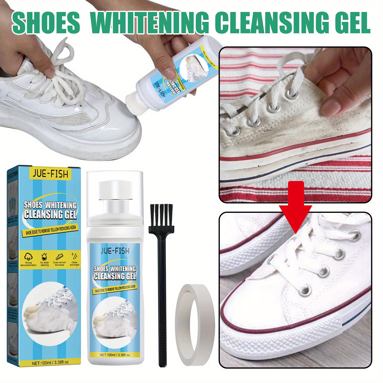 Shoe Cleaner Kit Water free Foam Sneaker - Temu