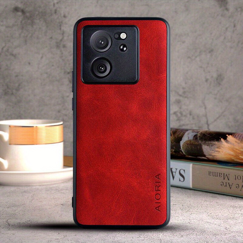 For Xiaomi 13T /13T Pro, Shockproof Business Retro Leather TPU Magnet Case  Cover