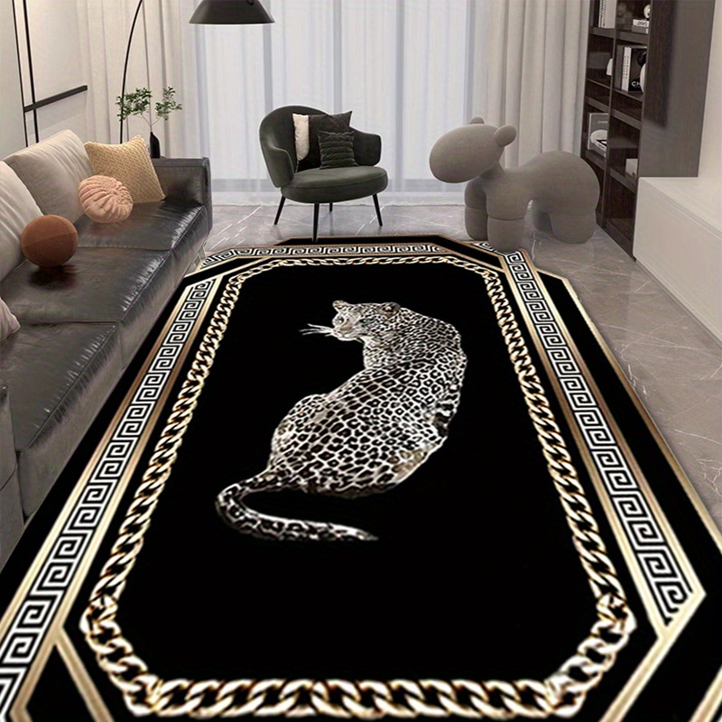 luxurious   print area rug thick non slip   carpet for living room bedroom and coffee table decor details 0