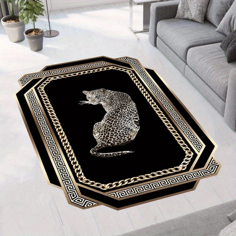 luxurious   print area rug thick non slip   carpet for living room bedroom and coffee table decor details 2