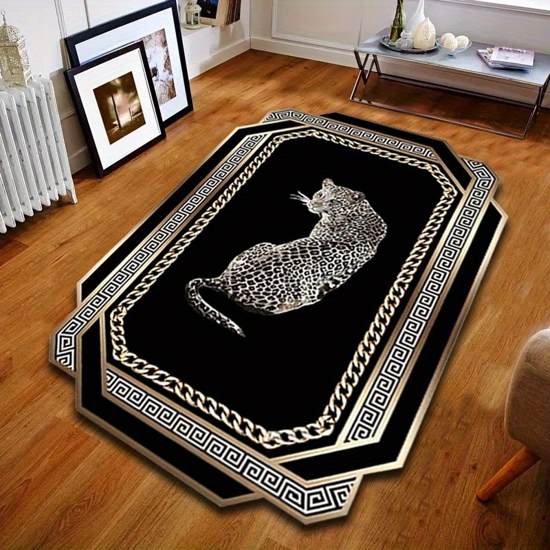 luxurious   print area rug thick non slip   carpet for living room bedroom and coffee table decor details 6