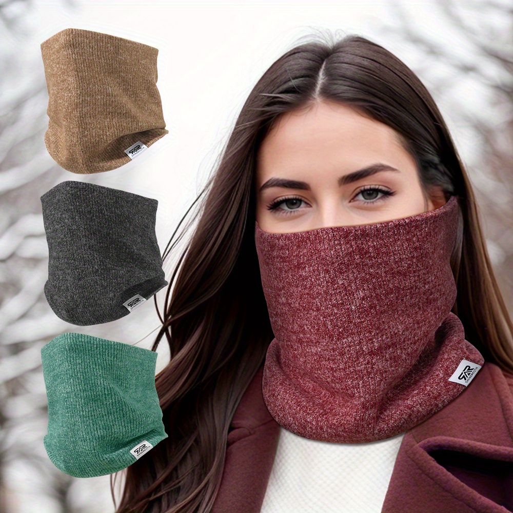 Women 100% Wool Thermal Neck Gaiter Scarves Face Mask Loop Face Neck Warmer