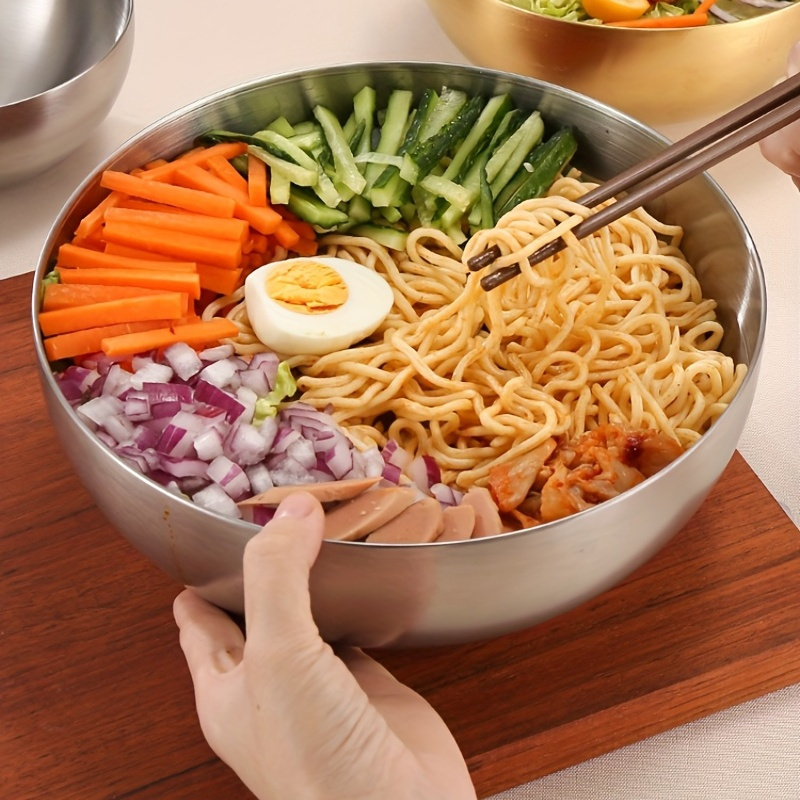 Double layer Stainless Steel Instant Noodle Bowl Anti - Temu