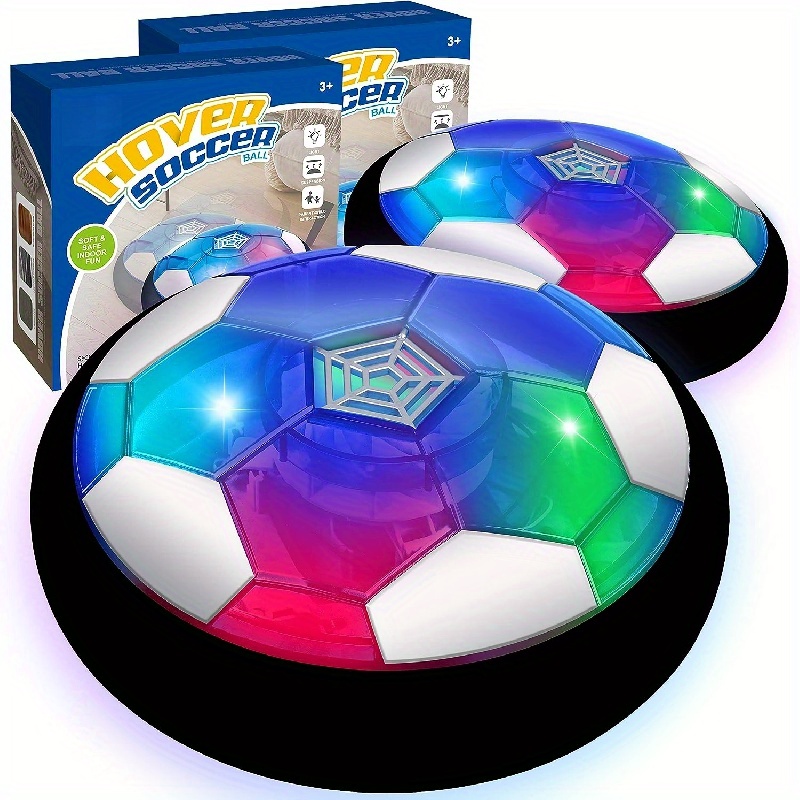 Juguetes para niños de fútbol - Pelota recargable de 2 y pelota inflable,  fútbol flotante de interior con luces led y parachoques de seguridad para 3  4 5 6 7 8 9 Niño de 10 años