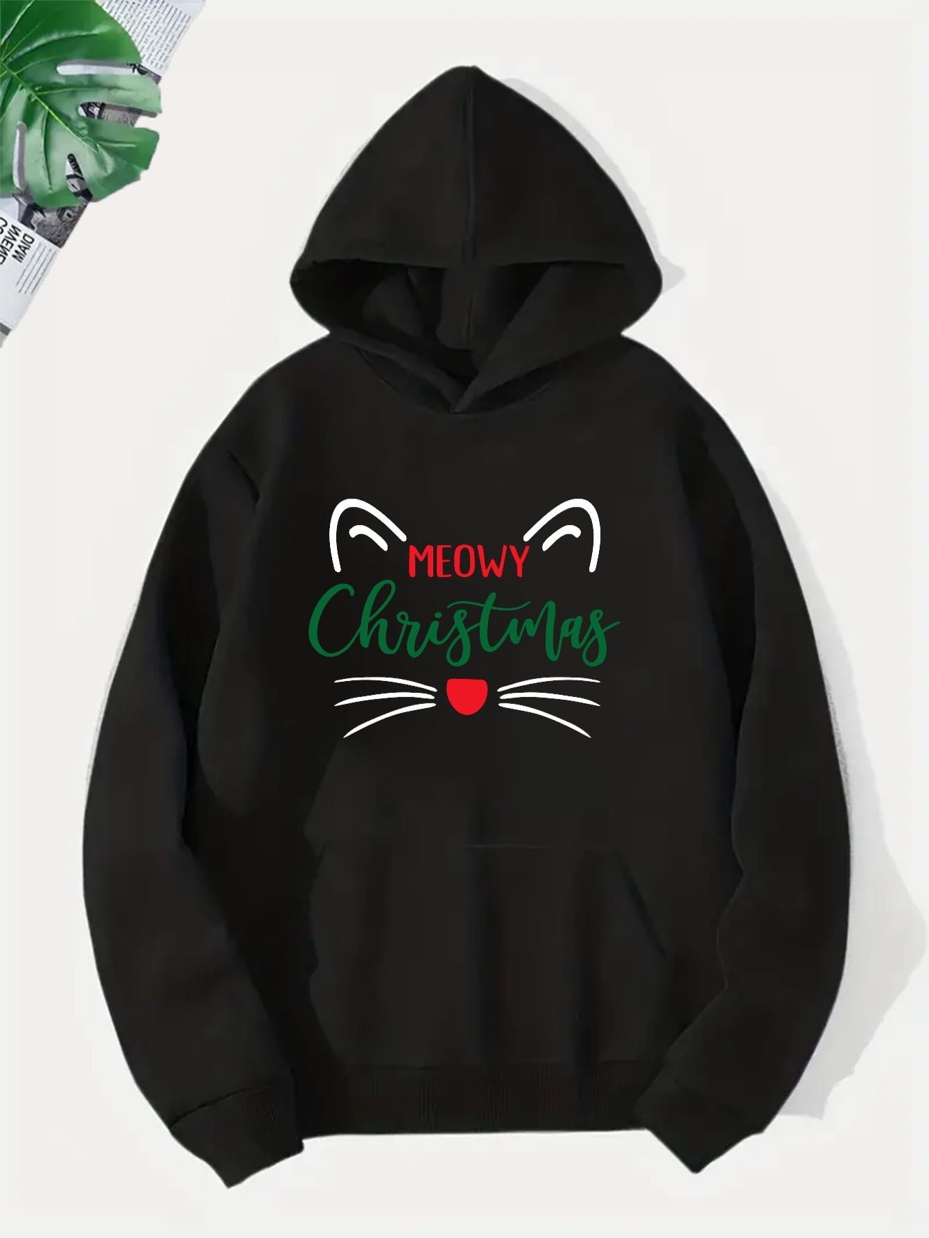 Sudadera Capucha Estampada Patrón Feliz Navidad Sudaderas - Temu Mexico