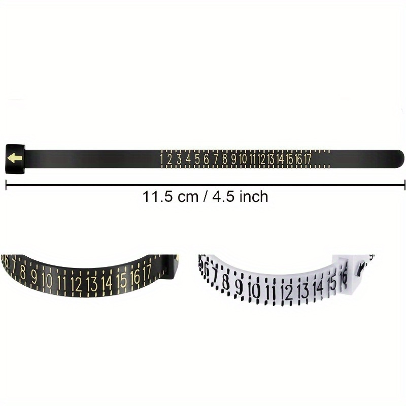 Ring Sizer Measuring Set Reusable Finger Size Gauge Measuring Tool Jewelry  Sizing Tools (1-17 USA Rings Size)