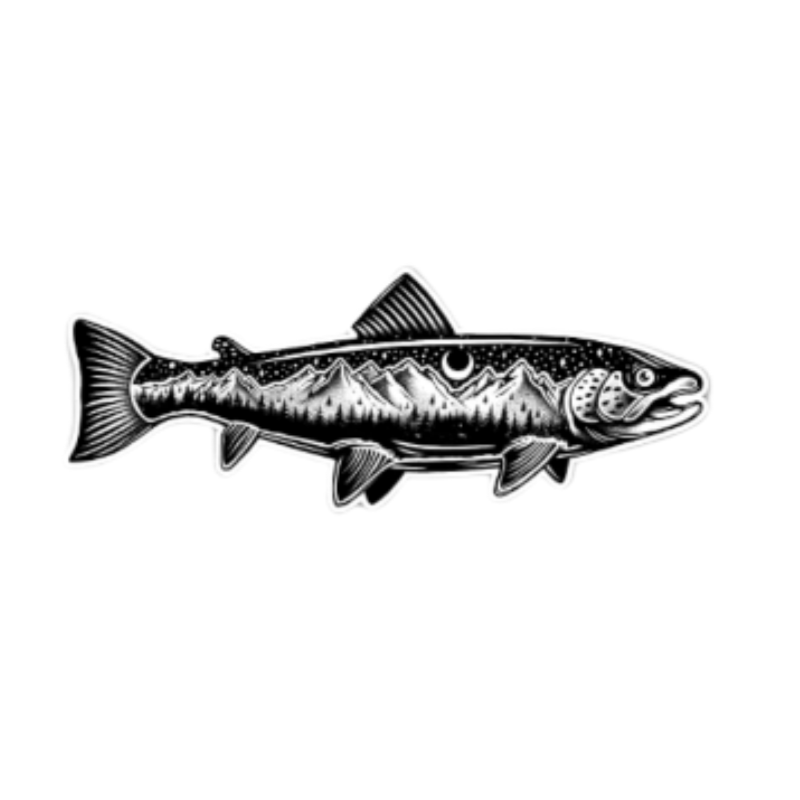 Trout Fish Decal Sticker For Car Truck Windows Plus Laptops And Tumblers -  Fly Fishing Sticker