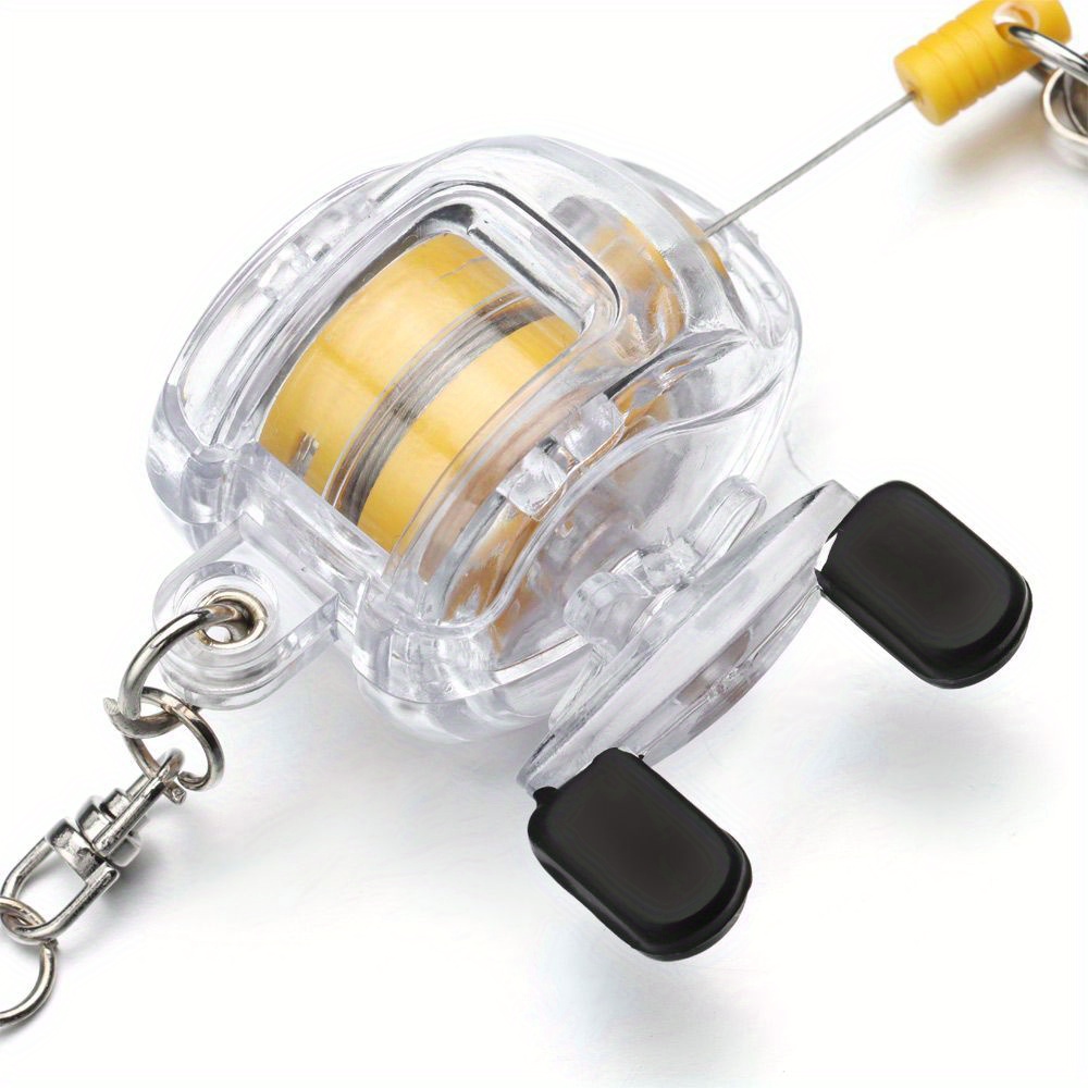 1Pcs Alloy Fishing Reel Drum Pendant Keychain Key Ring Outdoor