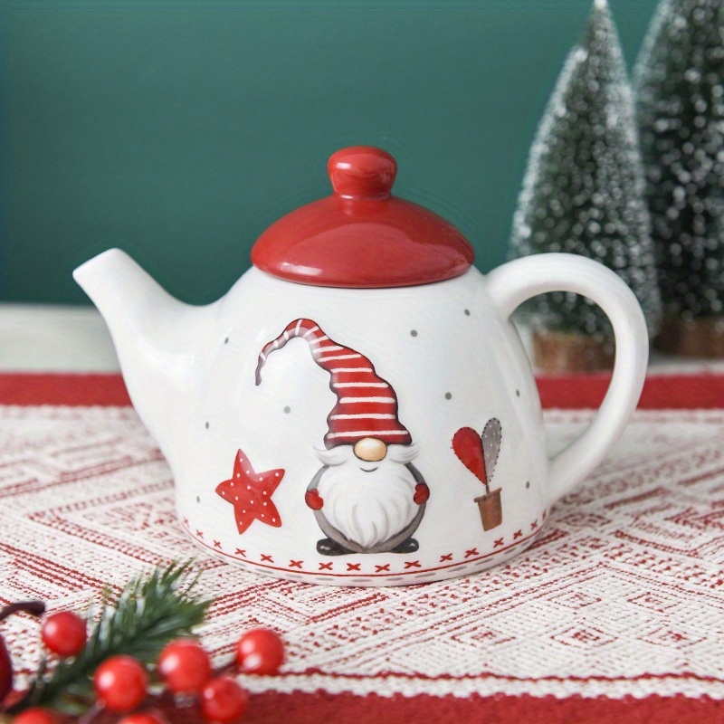 Porcelain Teapot,, Coffee Serving Pot, Nordic Santa Claus Ceramic Pot,  Household Tableware, Embossed Western Afternoon Tea Coffee Pot, For Home  Restaurant Coffee Shop Party, Exquisite Christmas Gifts, Christmas  Accessories - Temu