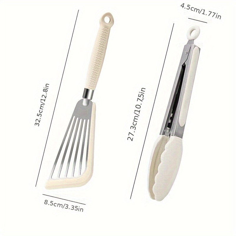 Kitchen Tool Set Fish Shovel Kitchen Tongs Silicone Slot - Temu