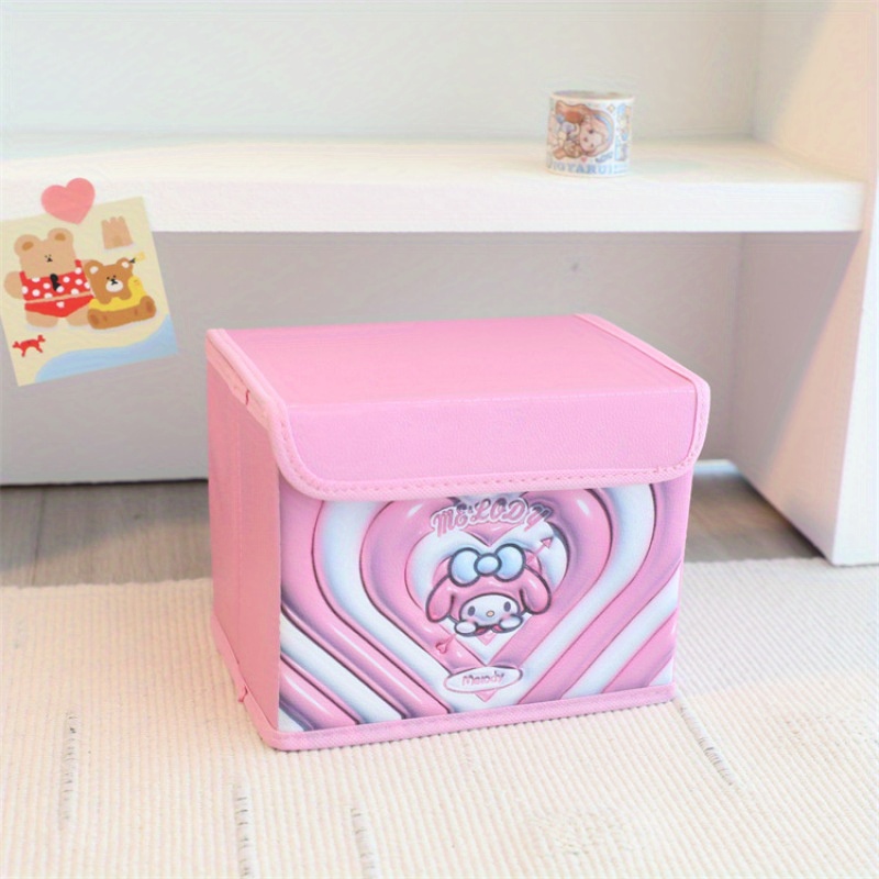 Kawaii Sanrio Storage Box Hello Kittys Accessories Cute Anime Plastic  Portable Foldable Dustproof Clutter Box Toys for Girl Gift - AliExpress