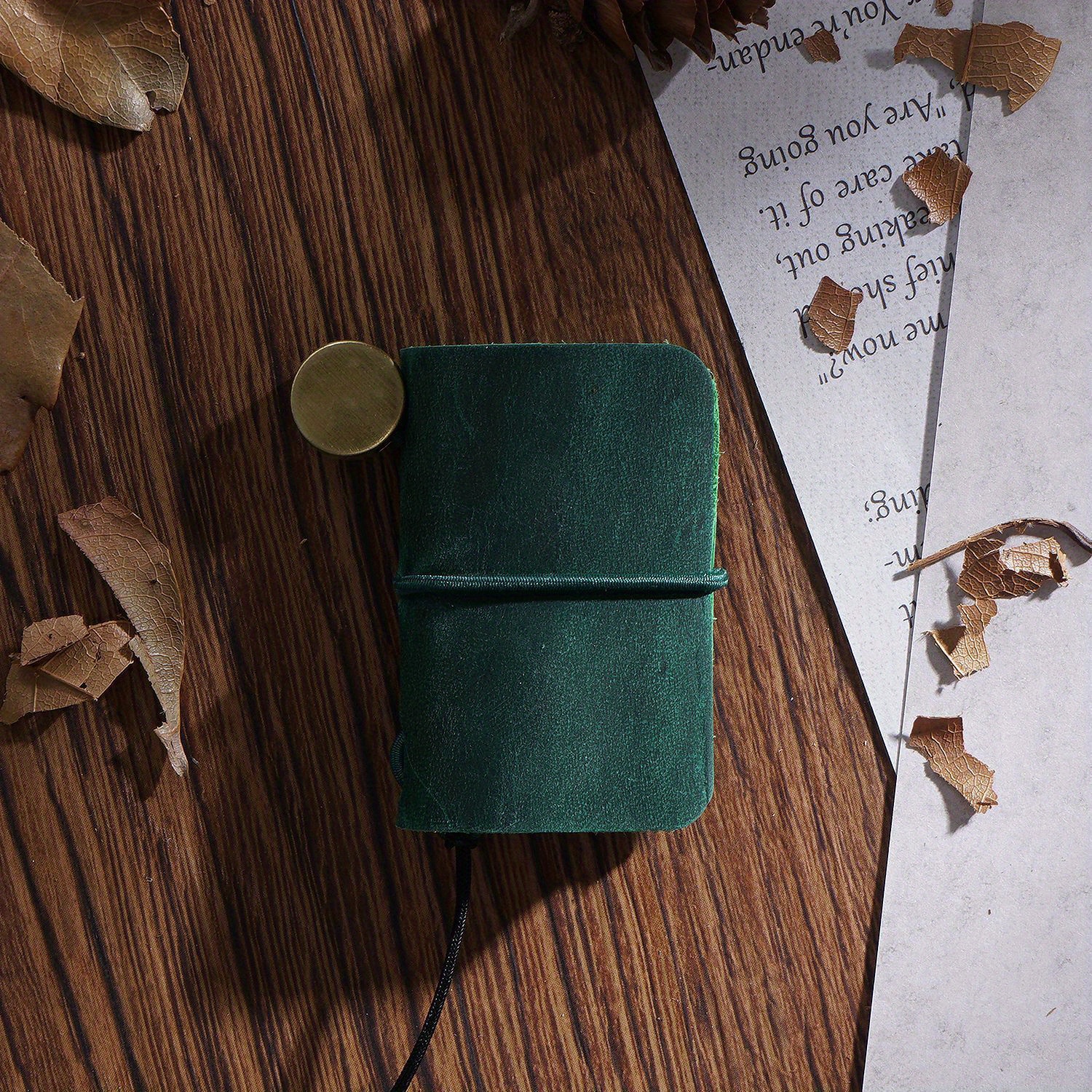 Mini Natural Leather Cover Notebook Handmade Small Portable - Temu