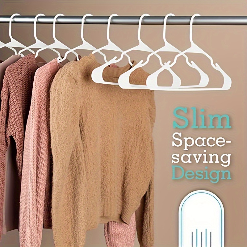 Plastic Hangers Save Space With Sturdy Clothing Notch - Temu