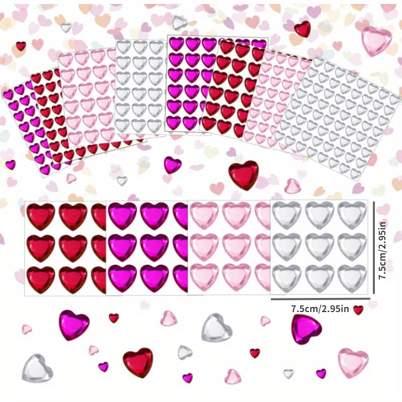 Heart Gem Stickers