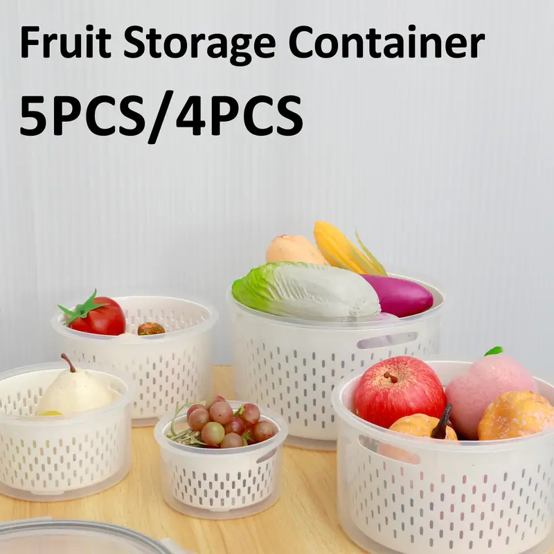 Fridge Storage Containers With Lids, Clear Fridge Fruit Storage