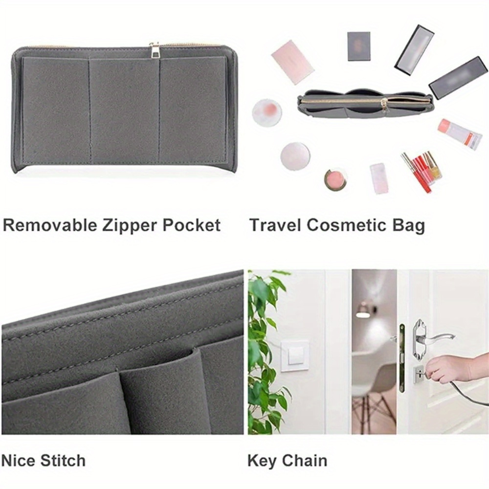 Bag Purse Insert Organizer Toiletry Bag Organizer Chain Makeup Bag Pouch