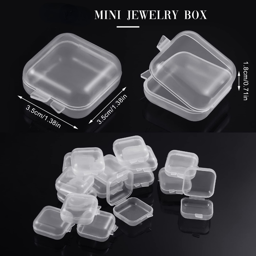 10 New Mini Clear Plastic Small Boxes With Lid Container Storage Craft  Gadgets