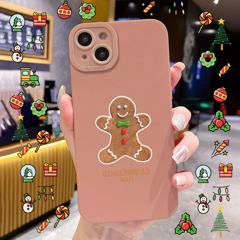 christmas gingerbread man pattern protective shockproof Temu