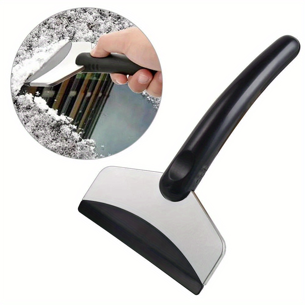 

Heavy-duty Car Snow Shovel - Windshield Ice Scraper & Window Cleaner, Durable Plastic, Black - Essential Winter Vehicle Accessory