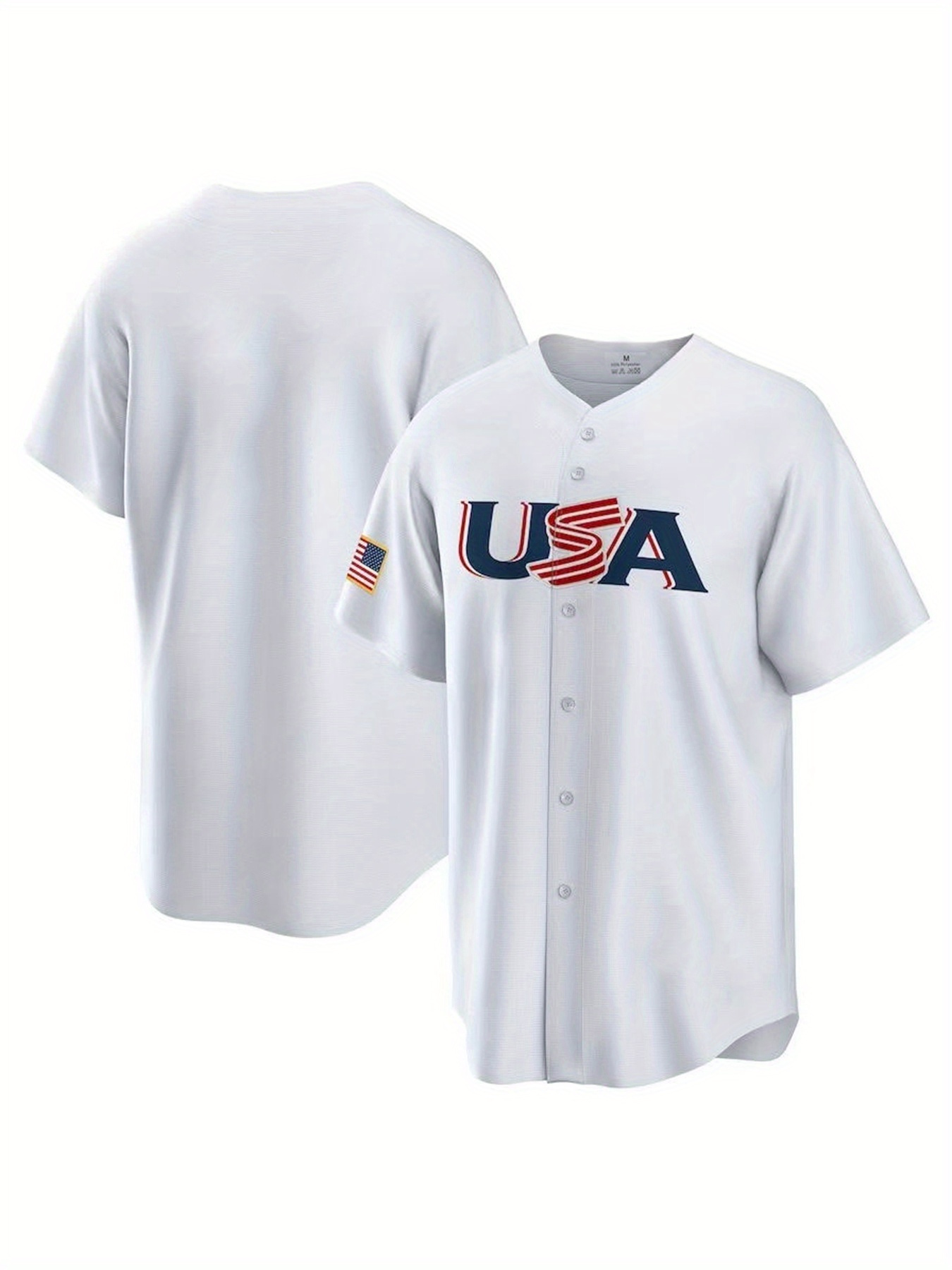 Camiseta De Béisbol De Diseño Clásico De EE. UU. Para Hombre - Temu