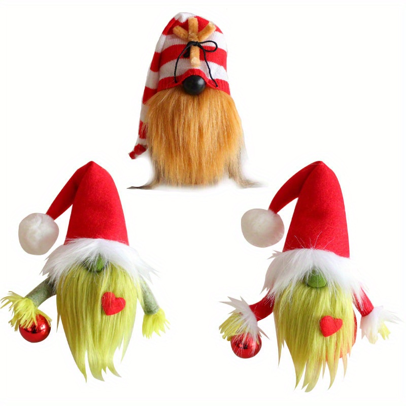  NOLITOY 3 Pcs Christmas Ornaments Nordic Gifts Table Nordic  Gnome Christmas Tabletop Figurine Santa Claus Statue Christmas Gnome Doll  Swedish Gnome Doll Nordic Figurine Window Fiber : Home & Kitchen