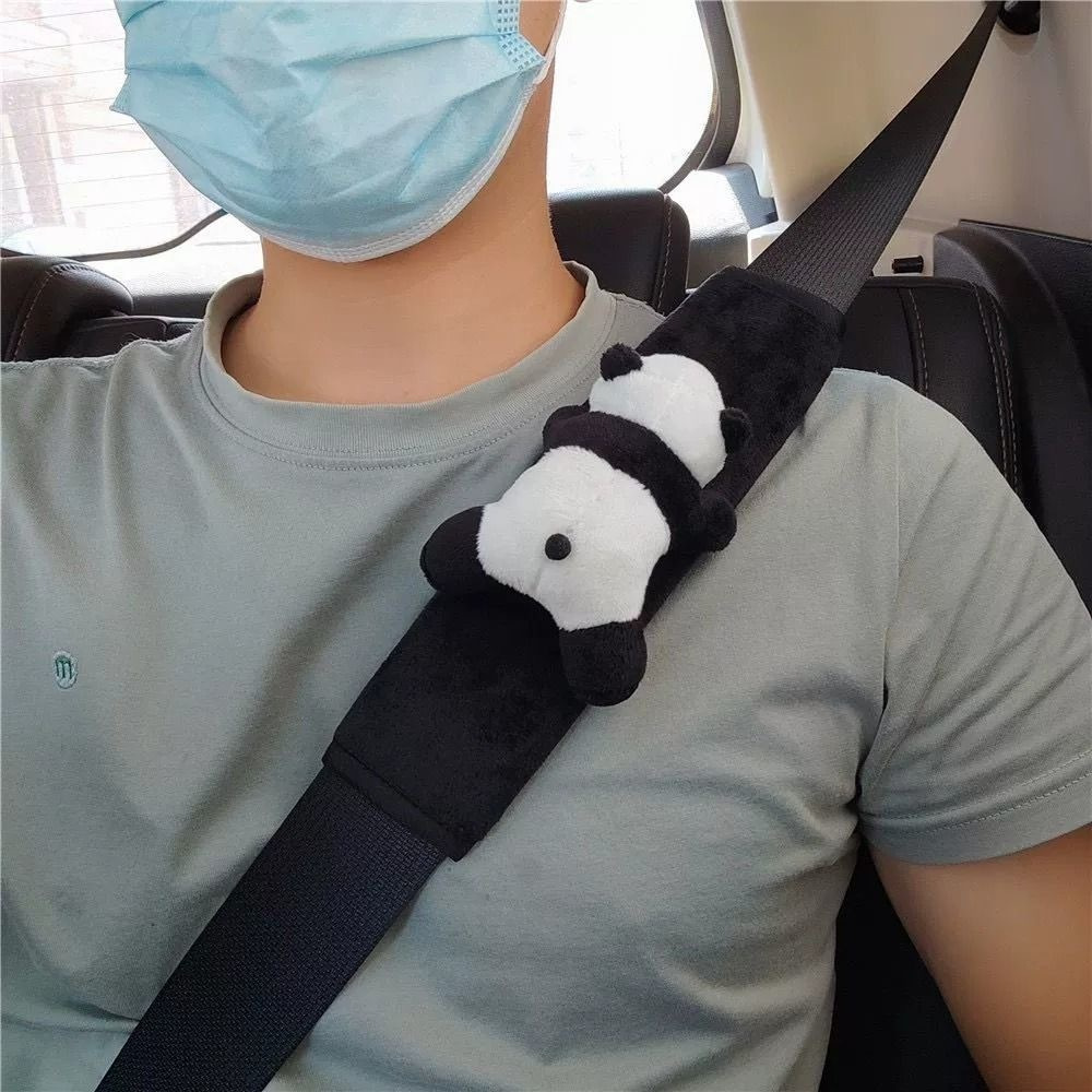 

Car Cute Panda Seat Belt Shoulder Cover Car Female Decorative Safety Belt Cover A Pair Of Soft 4 Seasons Universal