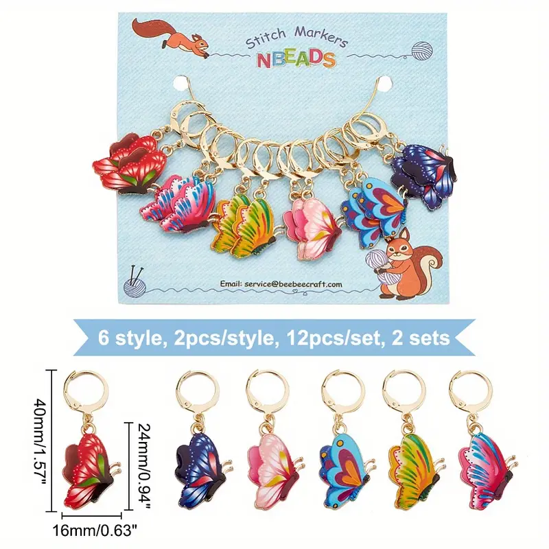 Butterfly Stitch Markers Enamel Alloy Crochet Stitch Marker - Temu