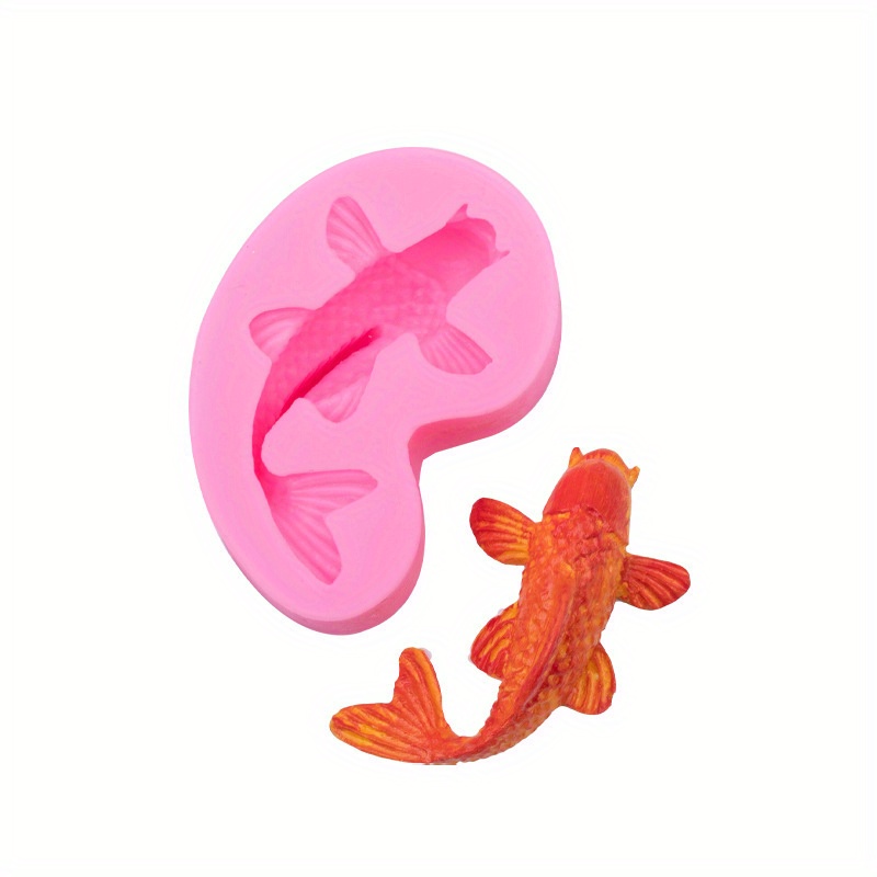 Silicone Mold 3d Goldfish Carp Koi Shaped Fondant Chocolate - Temu