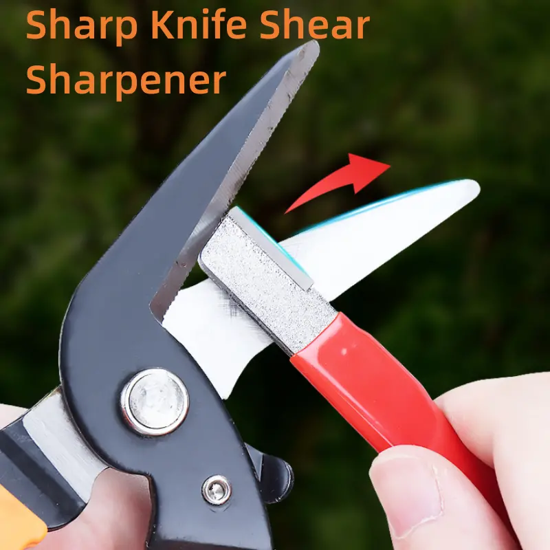 1/2pcs, Knife Sharpeners, Garden Tool Sharpener, Blade Sharpening Tools,  Pocket Speedy Sharp Knife Shear Sharpener For Pruners Scissors, Outdoor