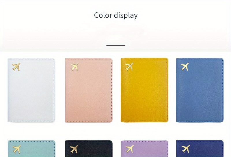 1pc Thickened PU Leather Travel Passport Protection Case, Storage Case Document Holder