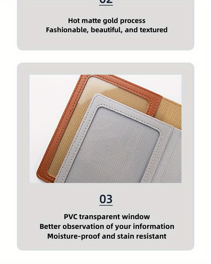1pc Thickened PU Leather Travel Passport Protection Case, Storage Case Document Holder