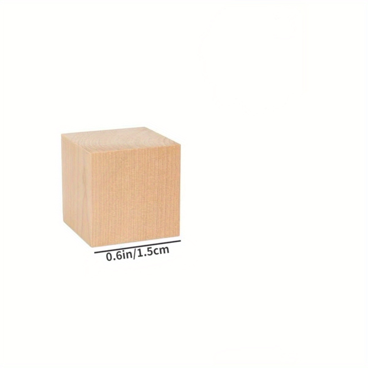 4 Large Wood Cubes, Pack of 1 Square Wood Block for DIY, Wooden Blocks for  Crafts and Decor, by Woodpeckers