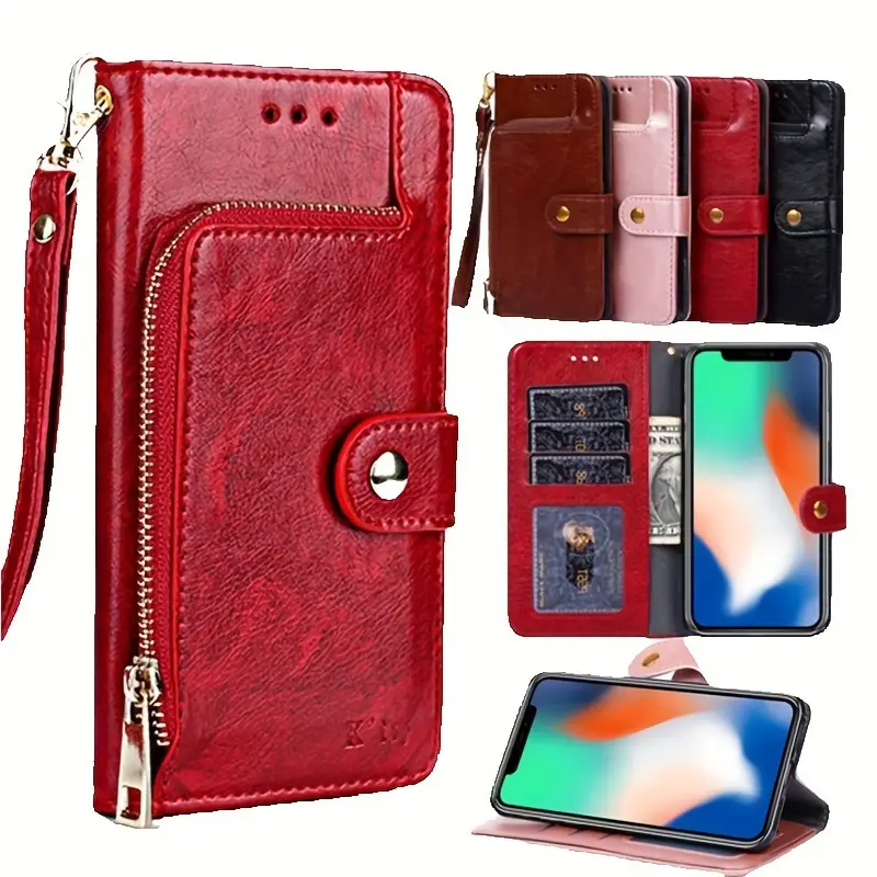 Luxury Magnet Leather Flip Case For Samsung Galaxy Xcover 5/Xcover