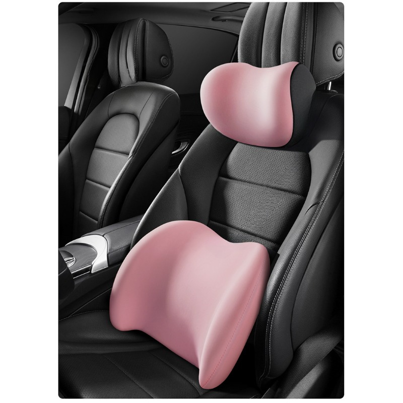 Suede Car Headrest Car Pillow Car Driving Seat Waist Support - Temu