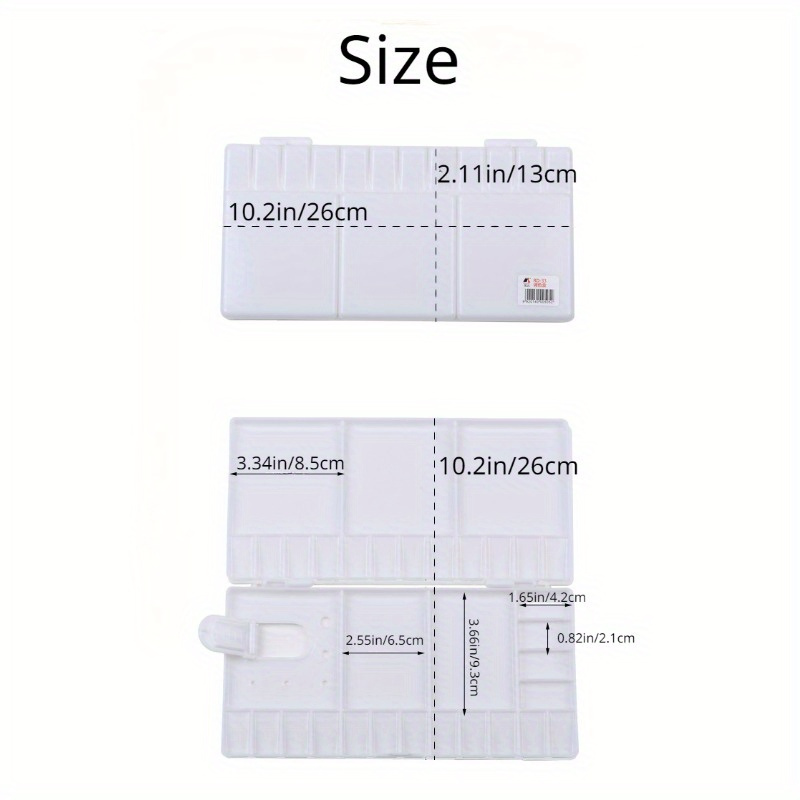 Watercolor Paint Palette 10 Wells Rectangle Artist Paint - Temu